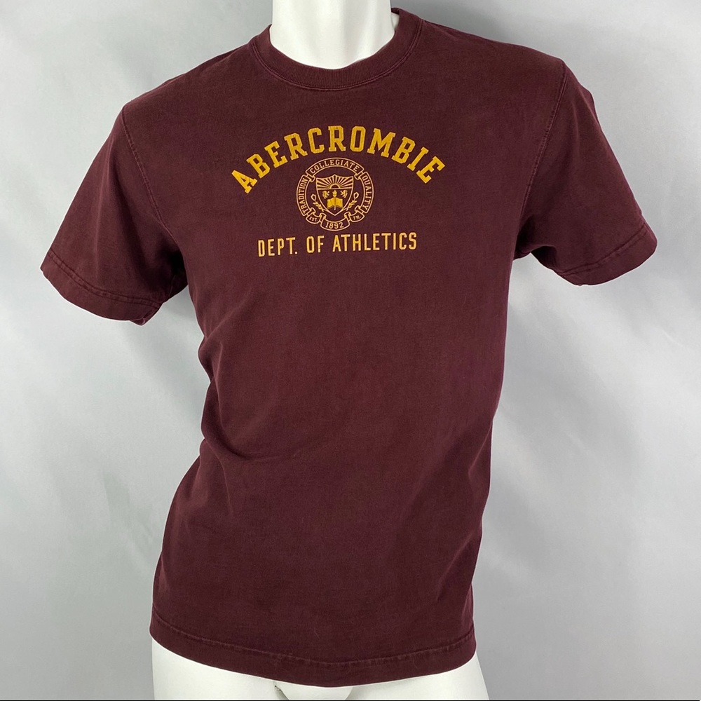 Abercrombie & Fitch | Mens Burgundy L Crew Tee